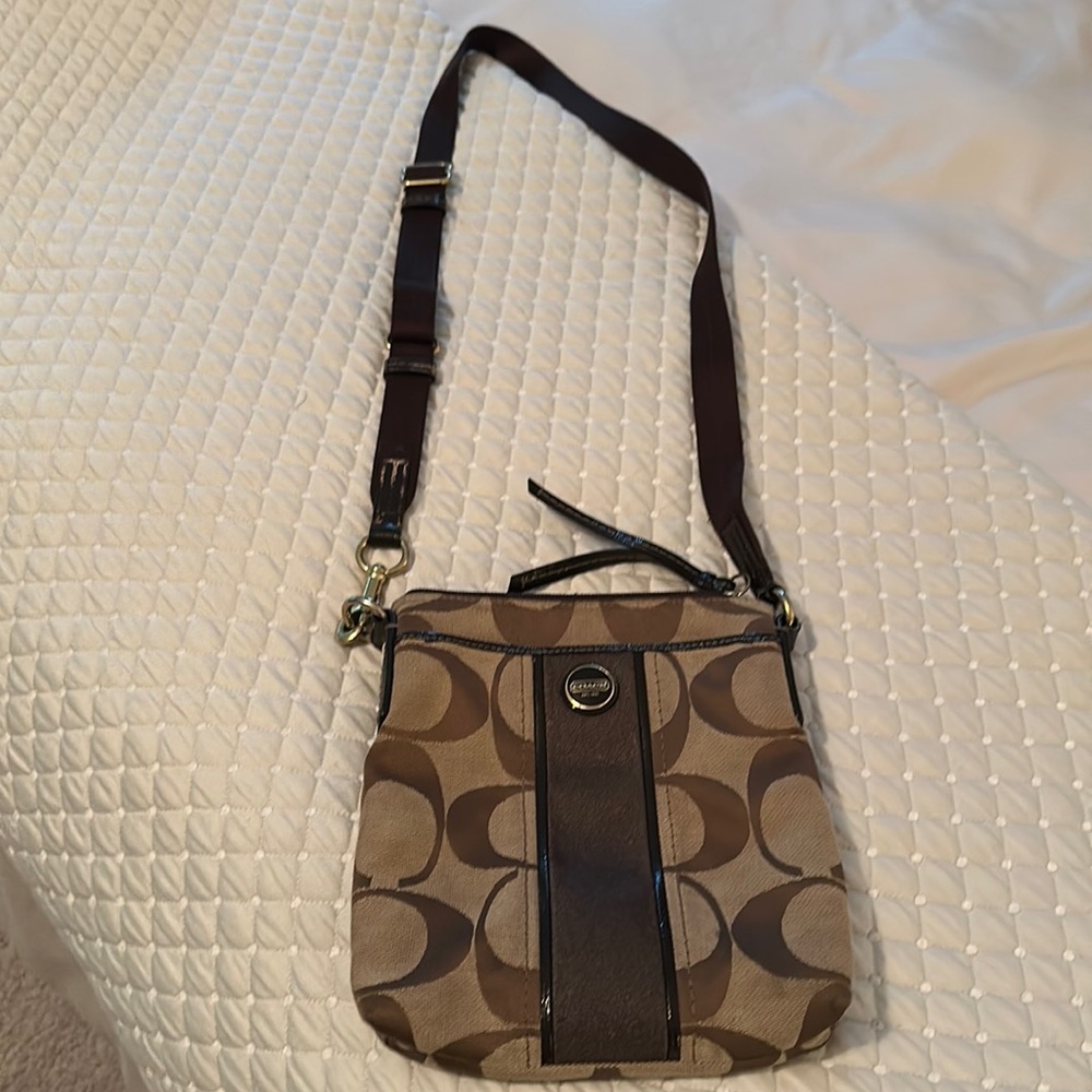 Coach Brown cloth purse